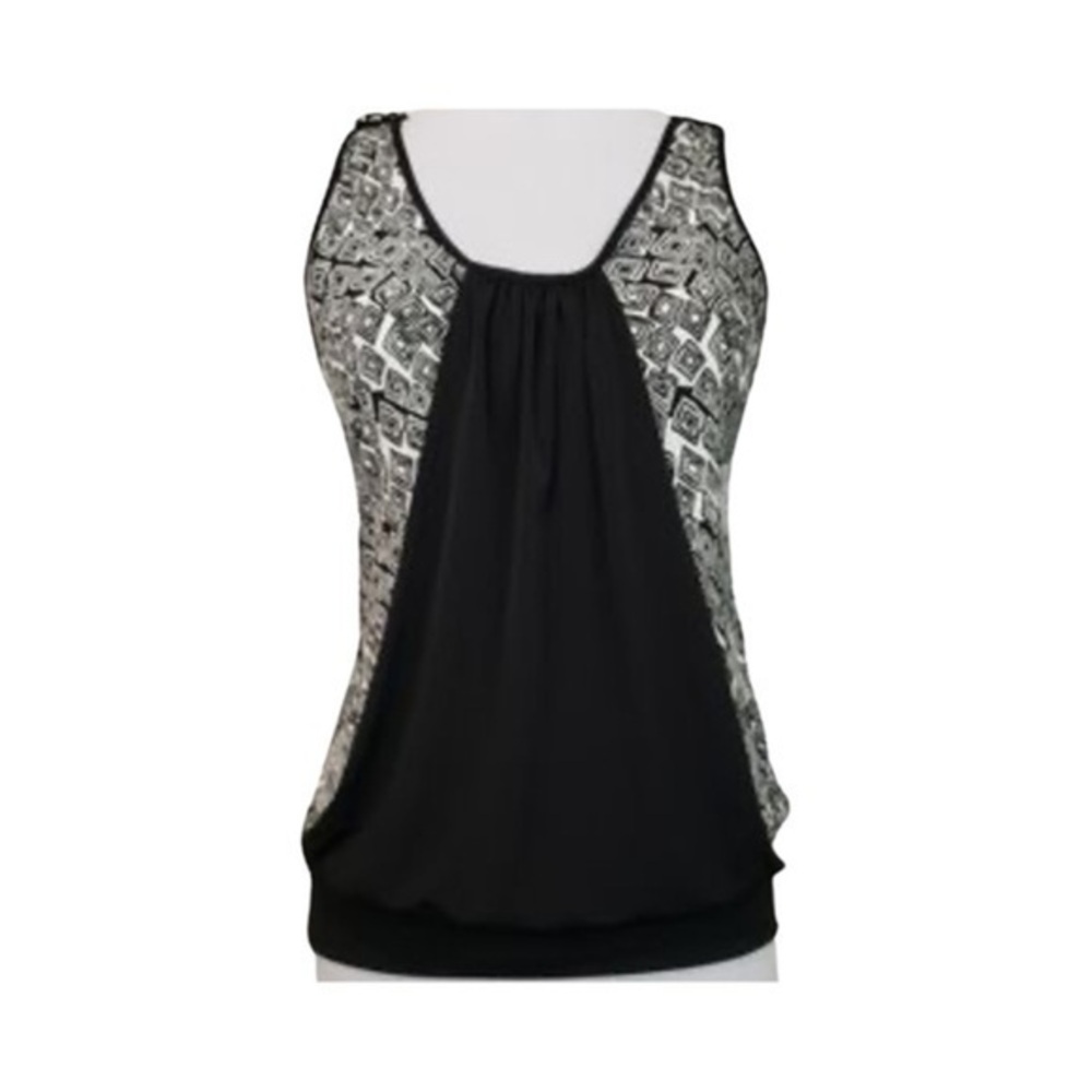 Sushi Flower-black and white Tank top-Size XL